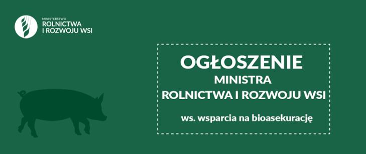 Wnioski o pomoc na refundację wydatków na bioasekurację