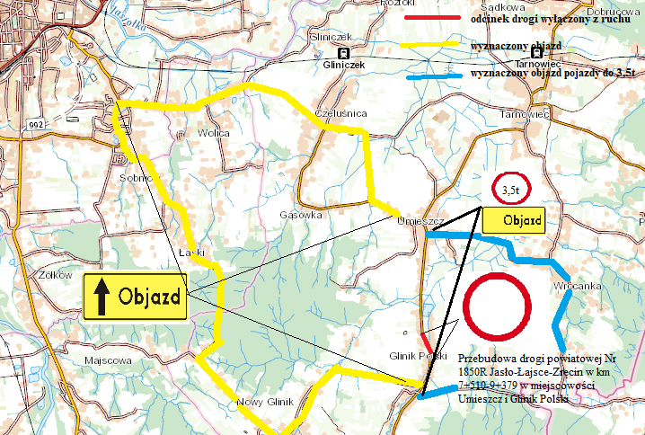 Utrudnienia na drogach powiatowych
